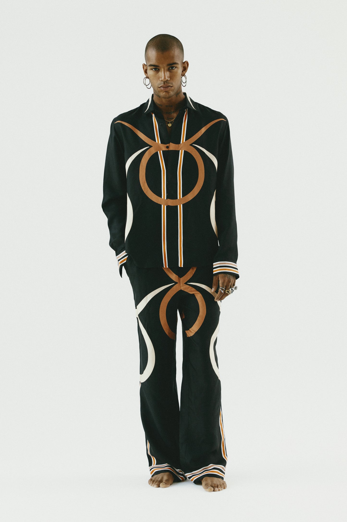 The Bull logo silk shirt