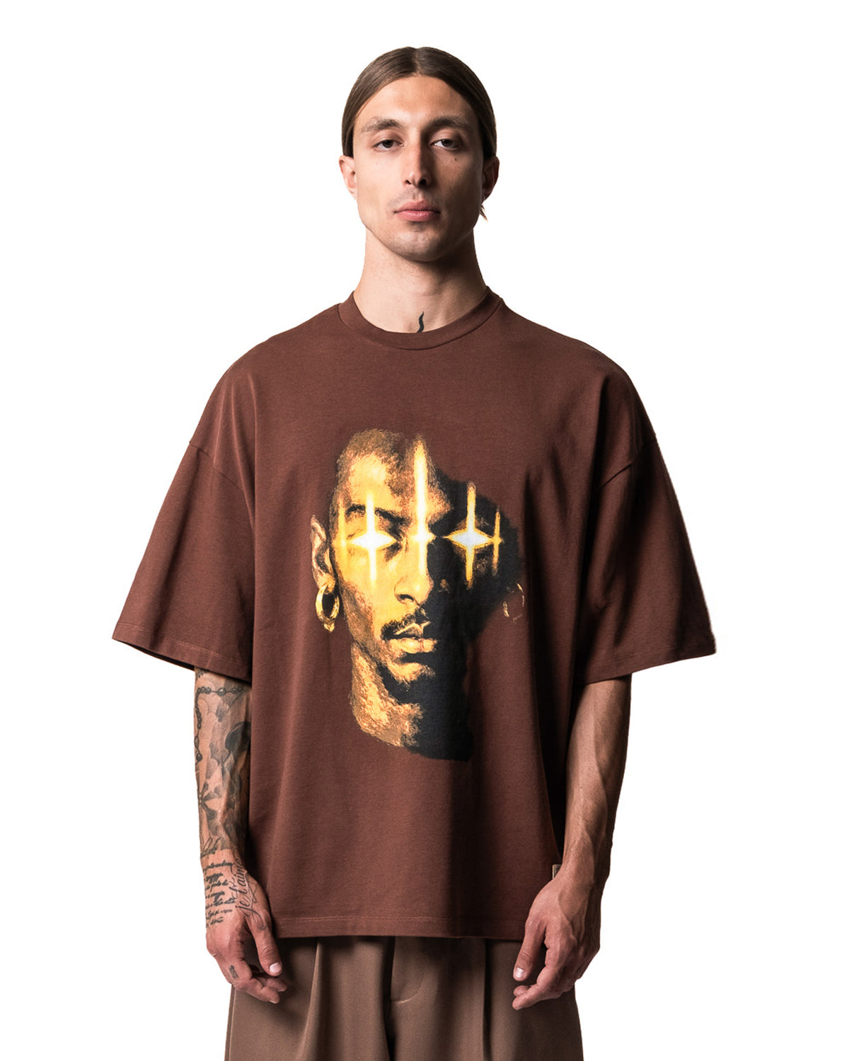 GARCIAS Divinity brown graphic T-shirt – main view