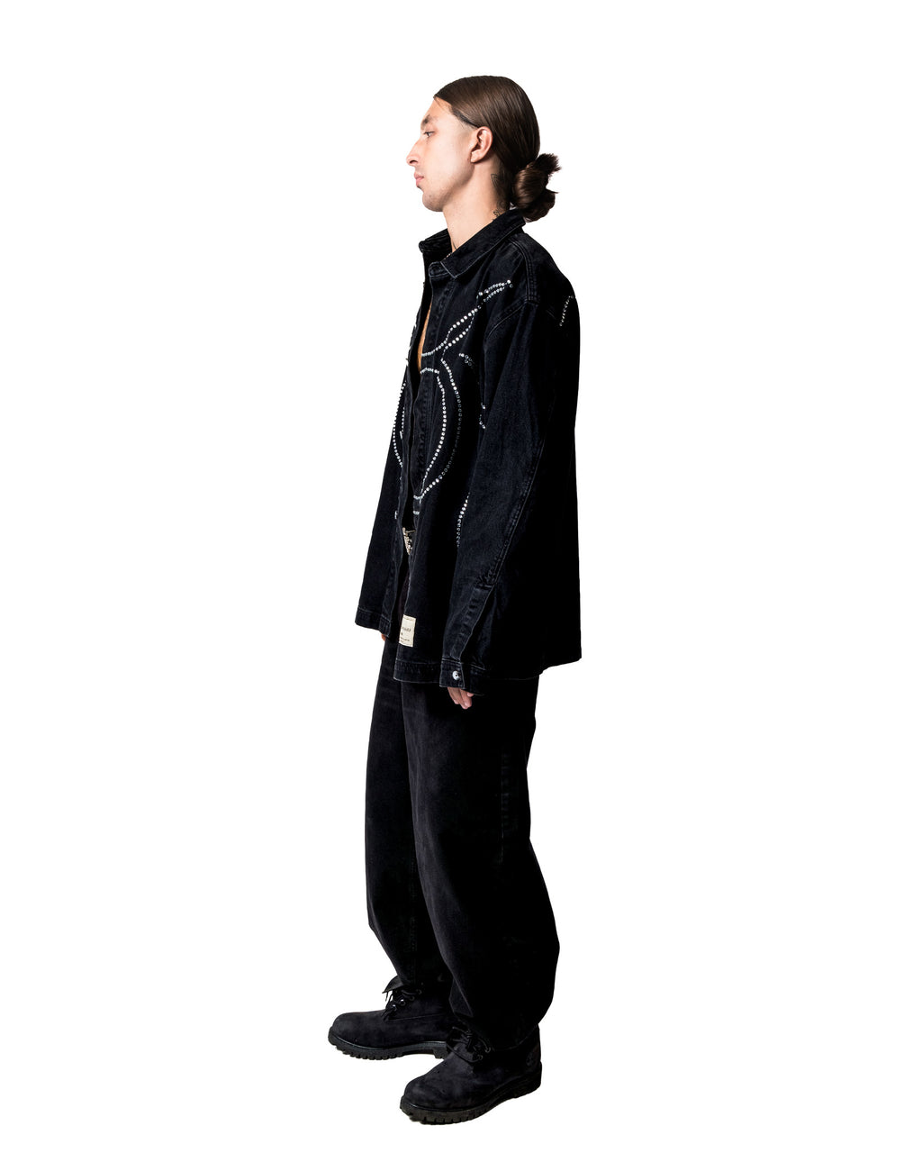 GARCIAS Juan black denim shirt with crystals – view 3 of 7