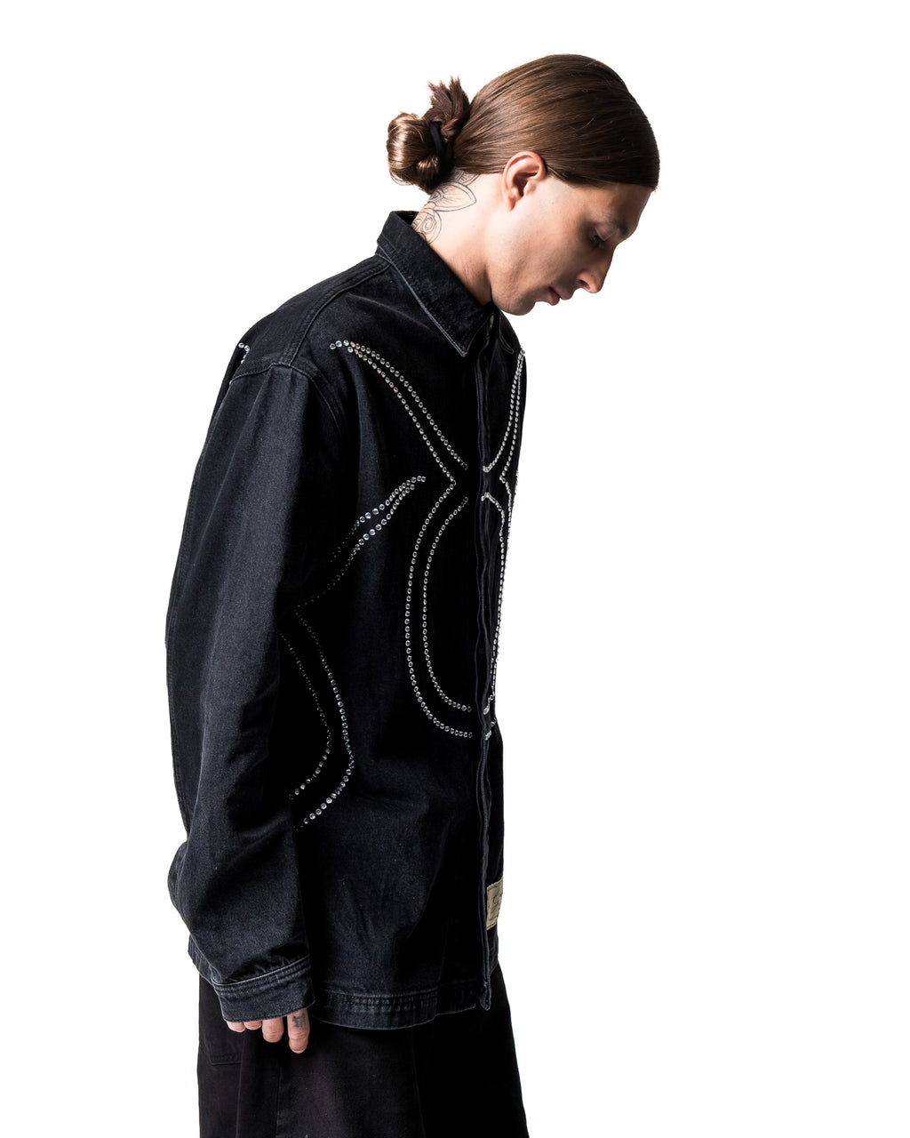GARCIAS Juan black denim shirt with crystals – view 5 of 7