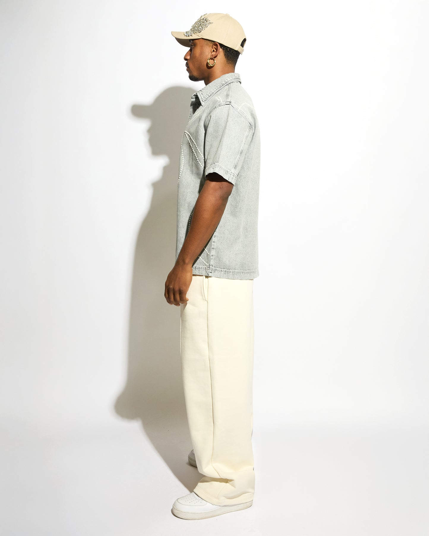 HELIOS DENIM SHIRT SHORTS SLEEVES
