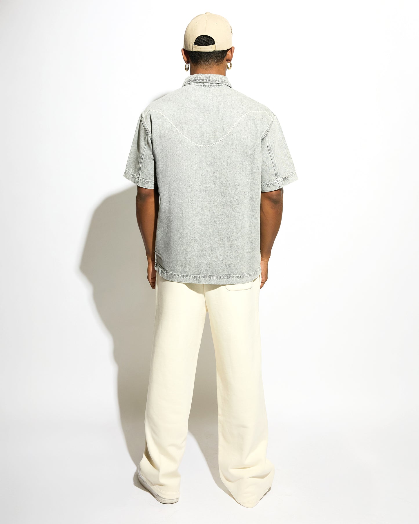 HELIOS DENIM SHIRT SHORTS SLEEVES