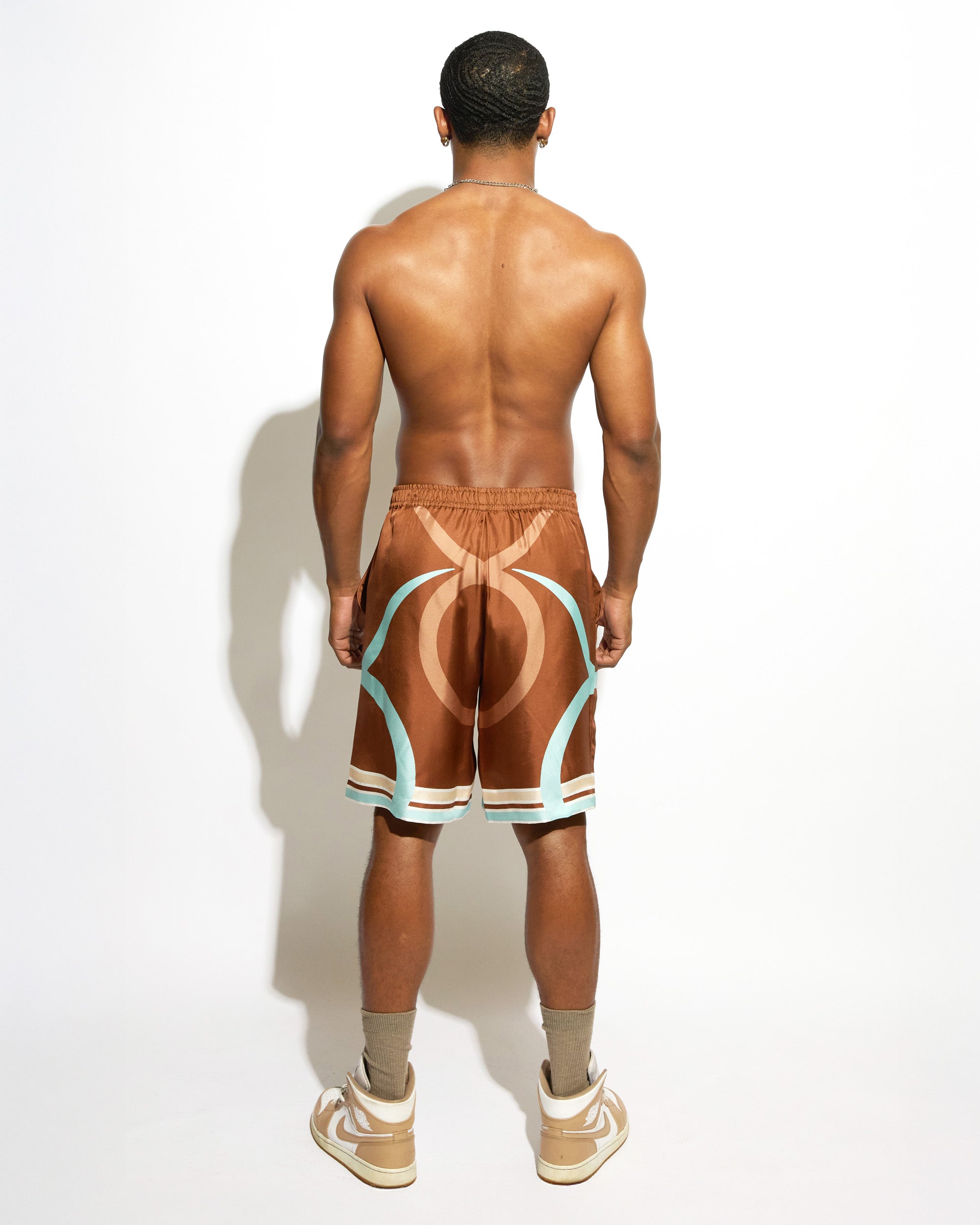 Logo Bull Silk Shorts Bronze | GARCIAS product photo 3 of 3
