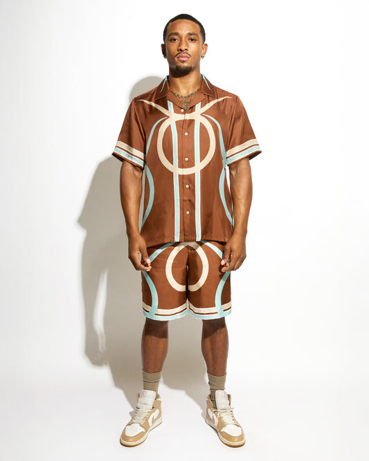 LOGO BULL BOWLING SHIRT BRONZE