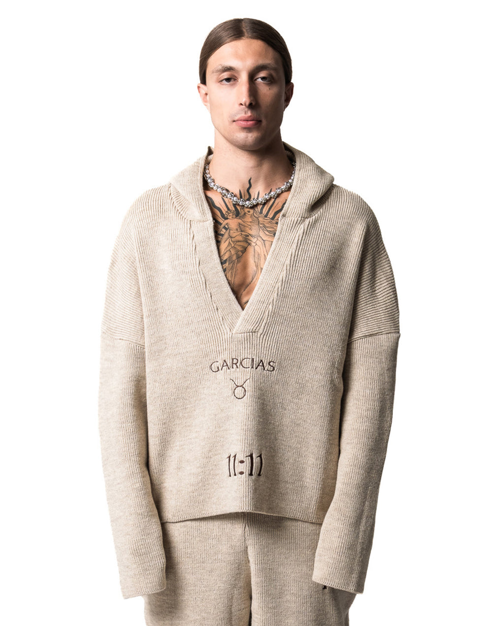 GARCIAS Nick Knit Jumper oatmeal – main view