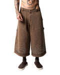 GARCIAS JL Pants brown – Front rhinestone detail