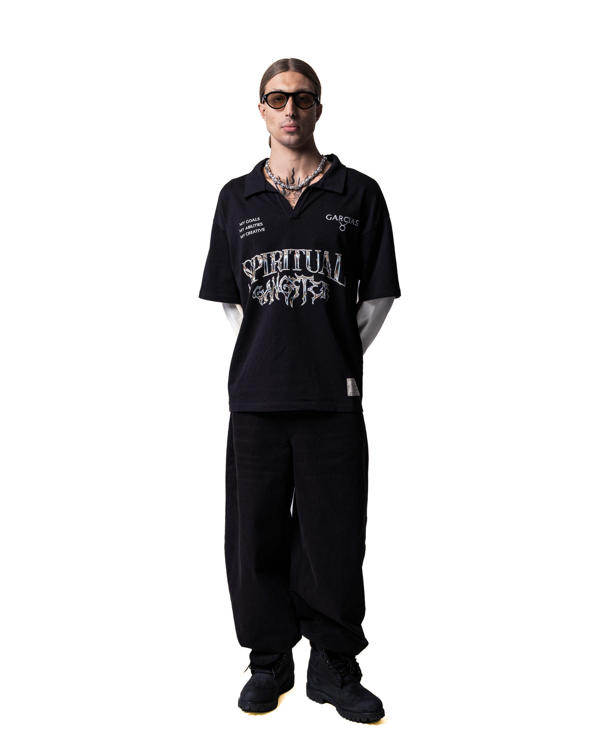 GARCIAS Spiritual Gangster Double Tee – front alternate