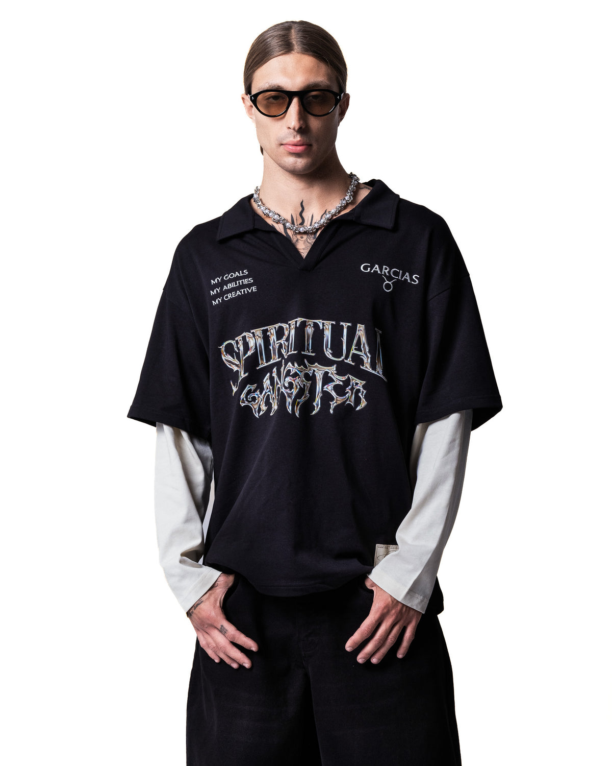GARCIAS Spiritual Gangster Double Tee – front