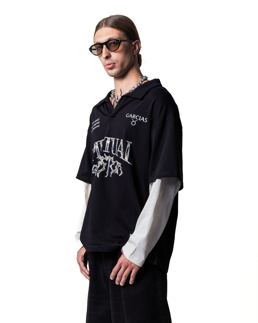 GARCIAS Spiritual Gangster Double Tee – three quarter